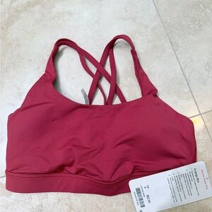lululemon athletica Cross-Back Sports Bra - Raspberry Red